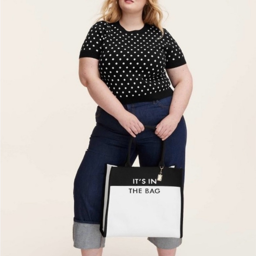 Kate Spade x Target Black and White Color Block Tote - NWT - Picture 7 of 7